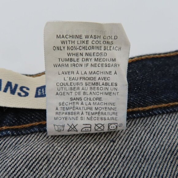 Gap Jeans Women 6 Long Skirt Dark Wash Blue Denim Jean Front Slit Pockets Y2K - Picture 8 of 10